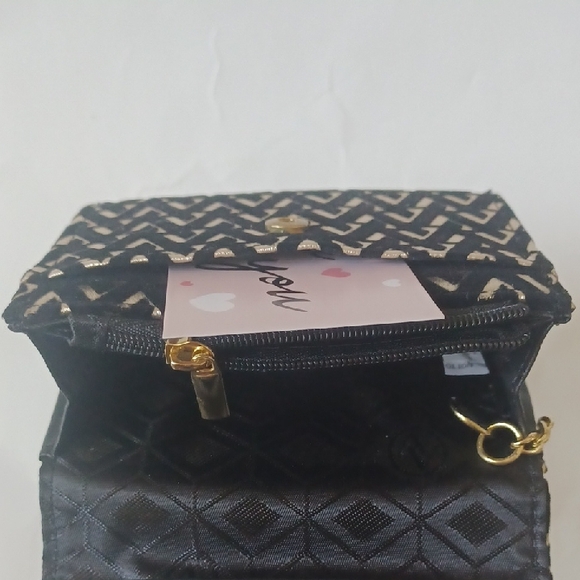 Adrienne Vittadini Black and Gold Wallet - Picture 4 of 6